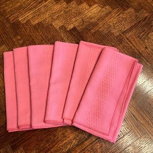 Six Rose Pink Spring Easter Napkins